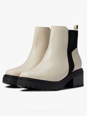 Naturalizer Jadyn Chelsea Boot Leather Upper Water Repellant Size 7.5 Lug Sole